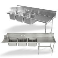 Dishtable with 3 Compartment Sink