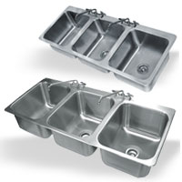 3 Compartment Drop-In Sinks