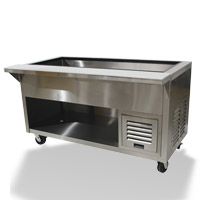 HEAVY DUTY Cold Pan Tables With Open Base