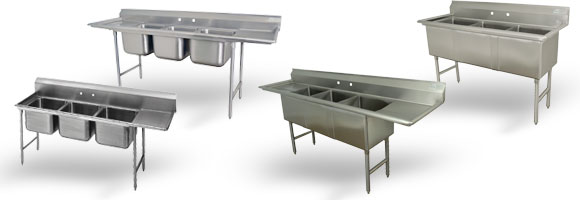 3 Compartment Sinks
