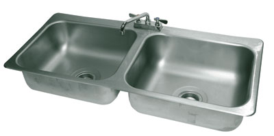 Advance Tabco DI-2-208 — Drop-in sink bowl, 20″ × 16″, 18-ga