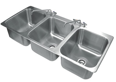 Advance Tabco DI-3-1612 — Drop-in sink bowl, 20″ × 16″, 18-ga