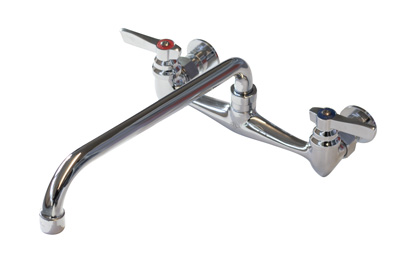 Advance Tabco K-112 — Splash-Mount Swing Faucet, 8" Centers, 12" Spout